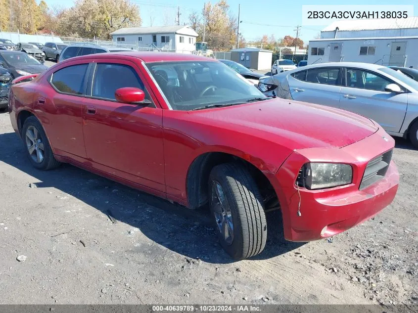 2010 Dodge Charger Sxt VIN: 2B3CA3CV3AH138035 Lot: 40639789