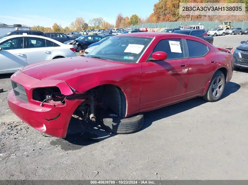 2010 Dodge Charger Sxt VIN: 2B3CA3CV3AH138035 Lot: 40639789