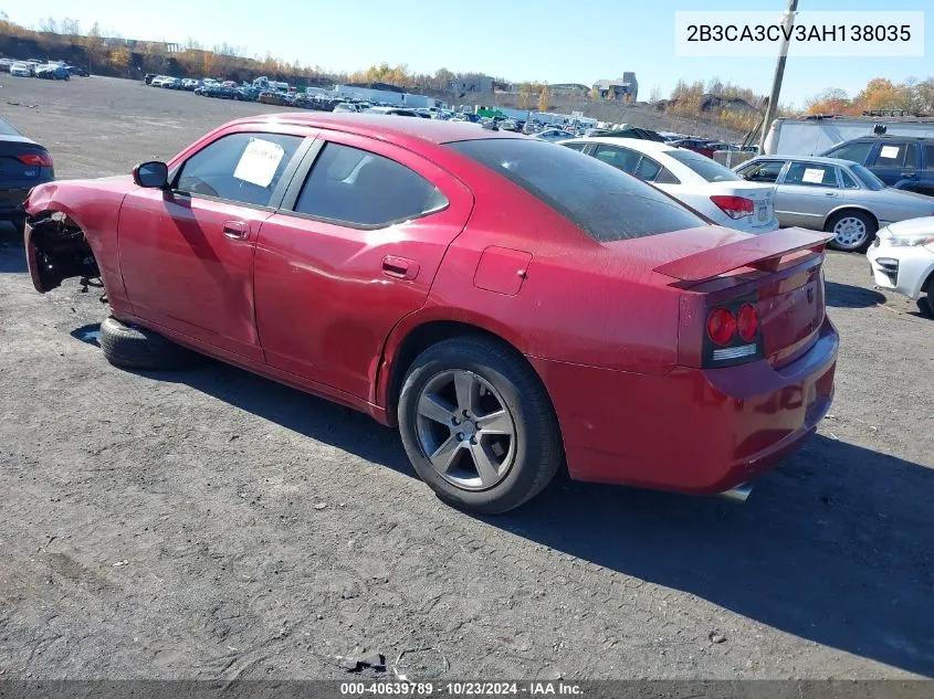 2010 Dodge Charger Sxt VIN: 2B3CA3CV3AH138035 Lot: 40639789