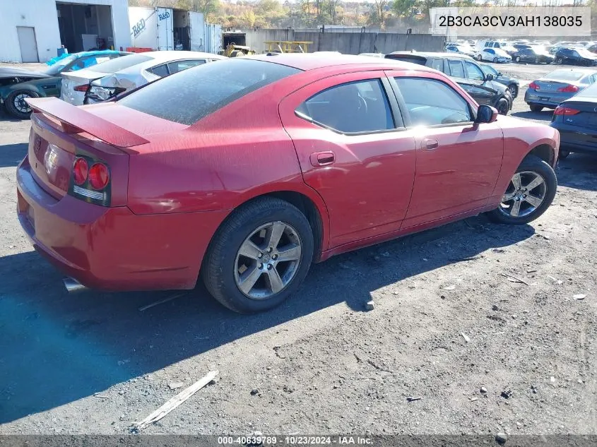 2B3CA3CV3AH138035 2010 Dodge Charger Sxt