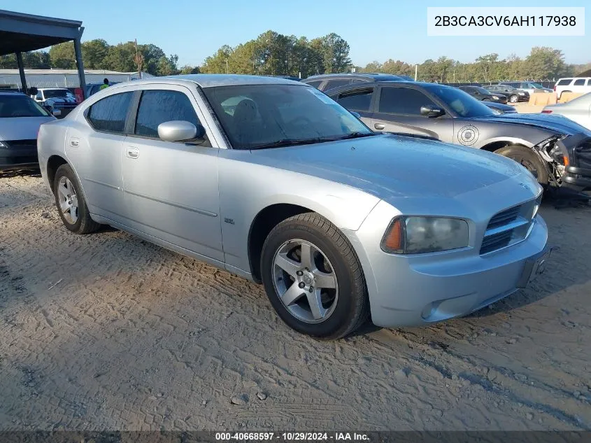 2010 Dodge Charger Sxt VIN: 2B3CA3CV6AH117938 Lot: 40668597