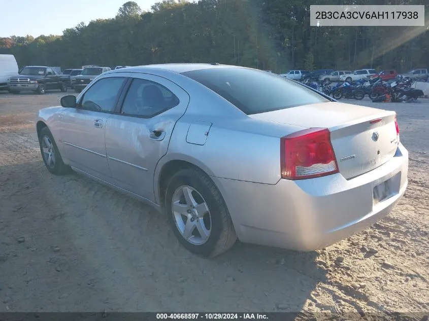 2010 Dodge Charger Sxt VIN: 2B3CA3CV6AH117938 Lot: 40668597