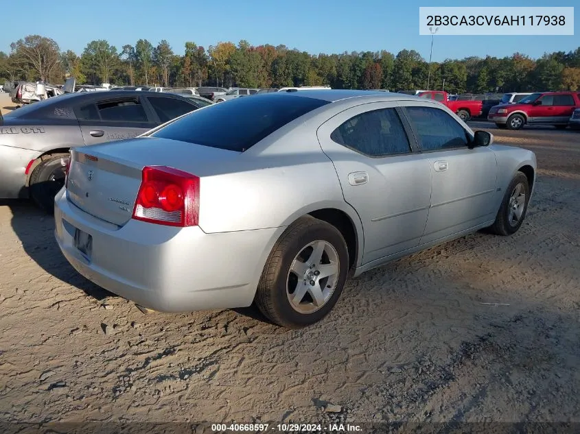 2010 Dodge Charger Sxt VIN: 2B3CA3CV6AH117938 Lot: 40668597