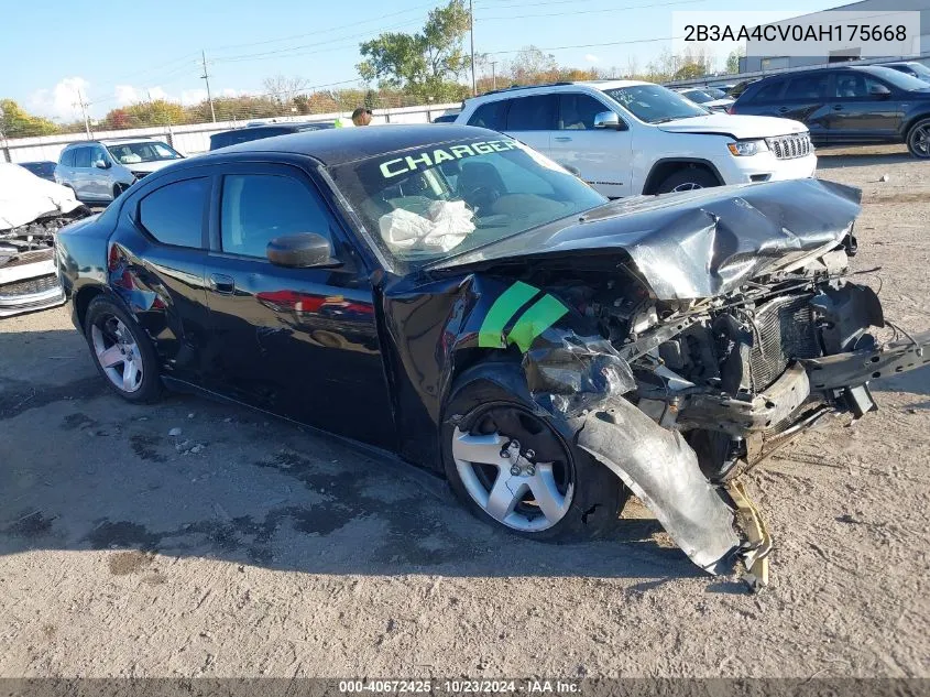 2B3AA4CV0AH175668 2010 Dodge Charger