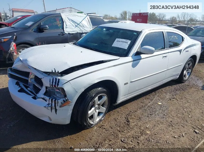 2010 Dodge Charger Sxt VIN: 2B3CA3CV3AH294348 Lot: 40690080