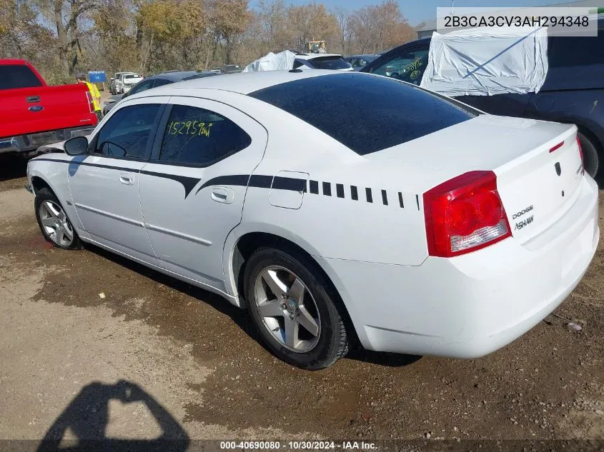 2010 Dodge Charger Sxt VIN: 2B3CA3CV3AH294348 Lot: 40690080