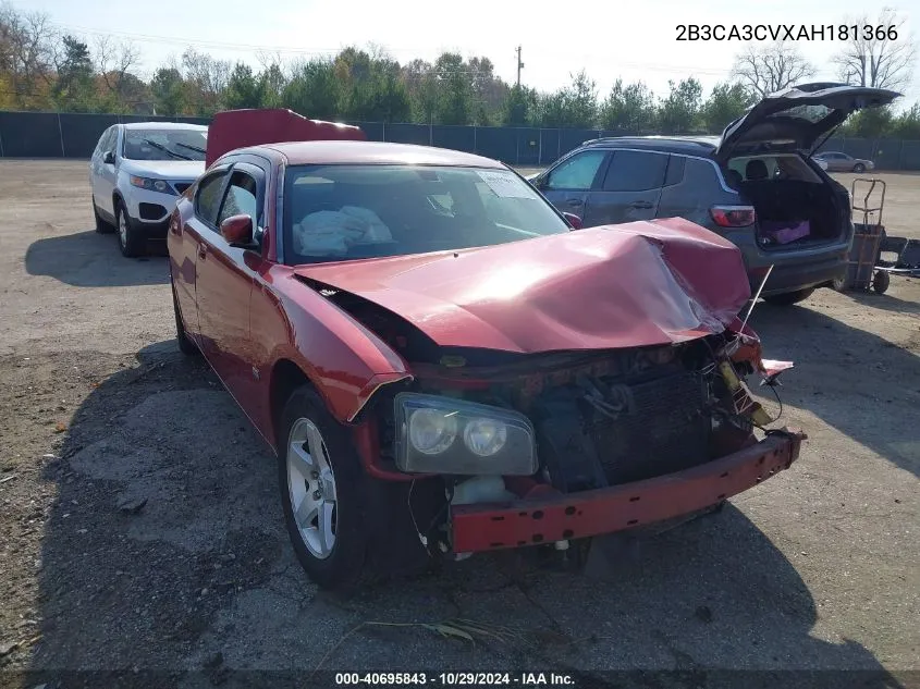 2010 Dodge Charger Sxt VIN: 2B3CA3CVXAH181366 Lot: 40695843