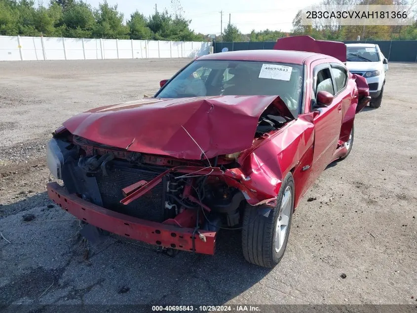 2010 Dodge Charger Sxt VIN: 2B3CA3CVXAH181366 Lot: 40695843