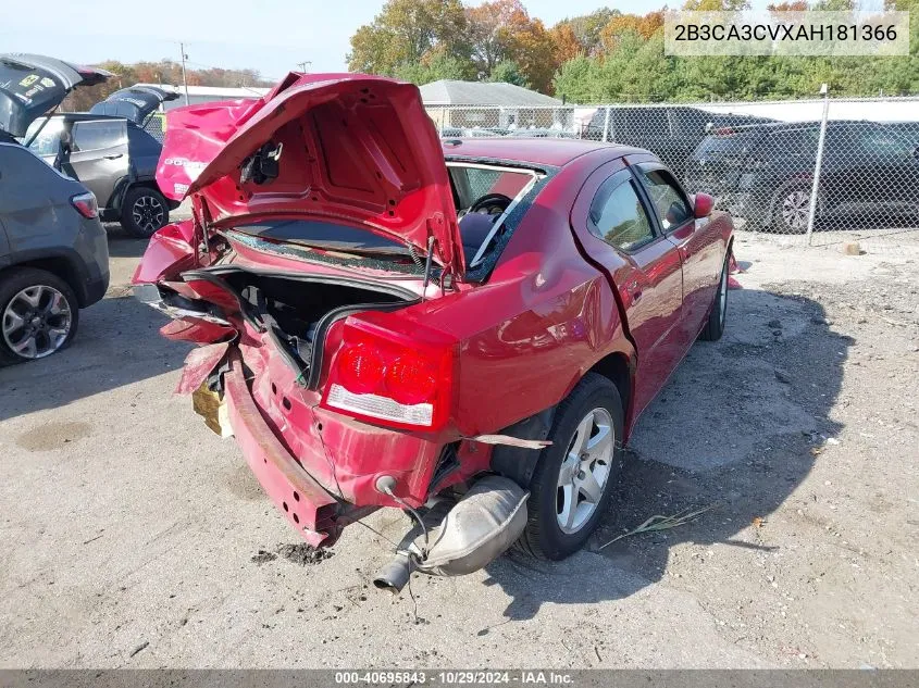 2010 Dodge Charger Sxt VIN: 2B3CA3CVXAH181366 Lot: 40695843