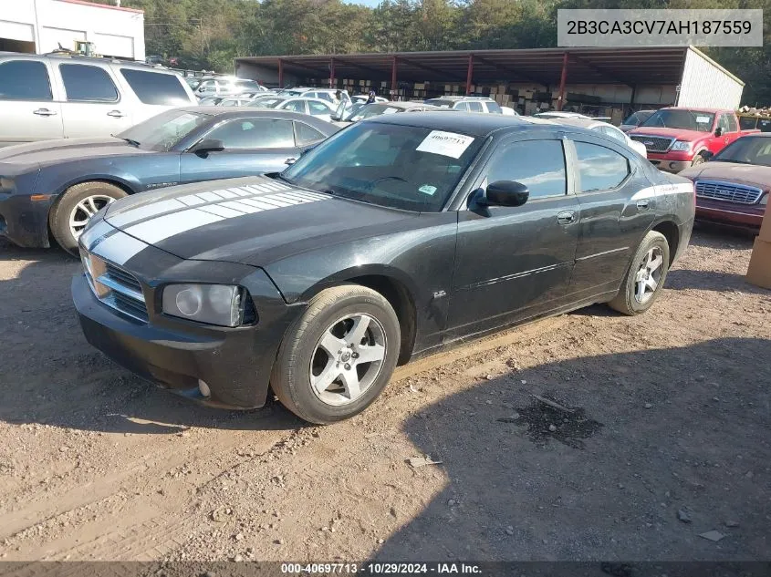 2010 Dodge Charger Sxt VIN: 2B3CA3CV7AH187559 Lot: 40697713