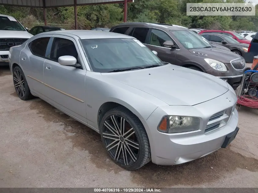 2010 Dodge Charger Sxt VIN: 2B3CA3CV6AH252630 Lot: 40706316