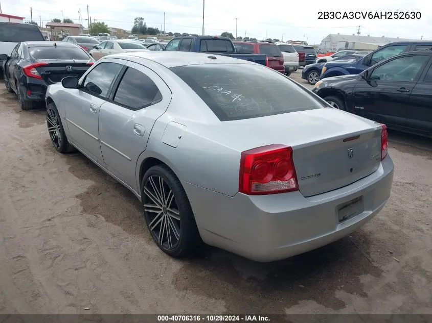 2010 Dodge Charger Sxt VIN: 2B3CA3CV6AH252630 Lot: 40706316