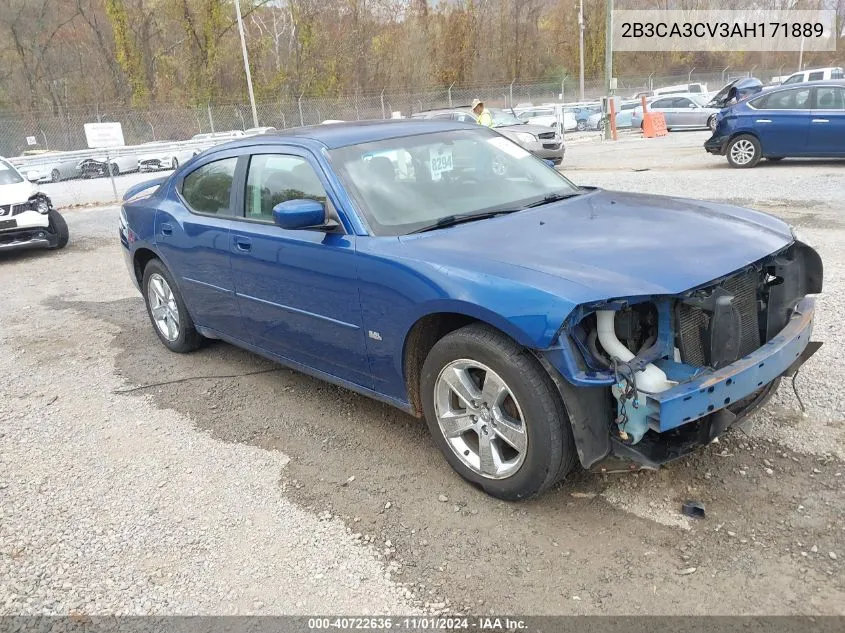 2010 Dodge Charger Sxt VIN: 2B3CA3CV3AH171889 Lot: 40722636