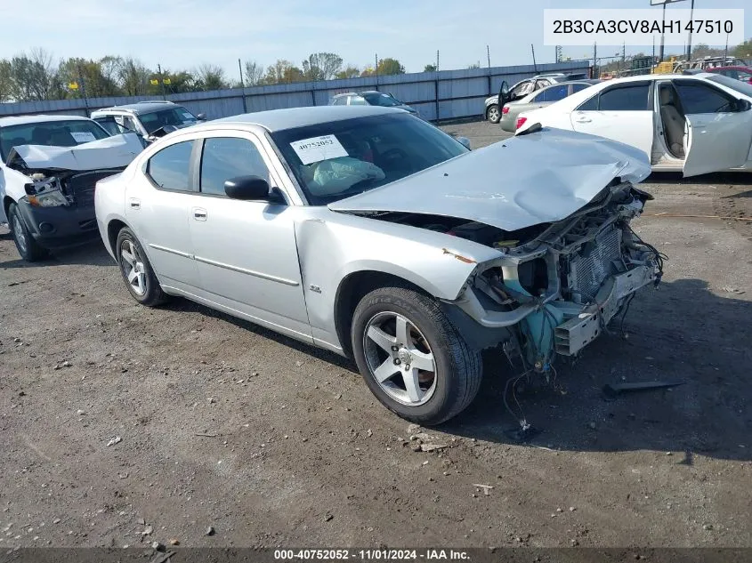 2010 Dodge Charger Sxt VIN: 2B3CA3CV8AH147510 Lot: 40752052