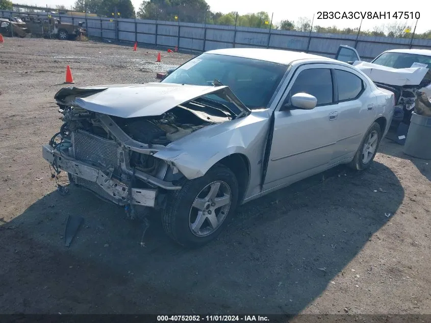 2010 Dodge Charger Sxt VIN: 2B3CA3CV8AH147510 Lot: 40752052