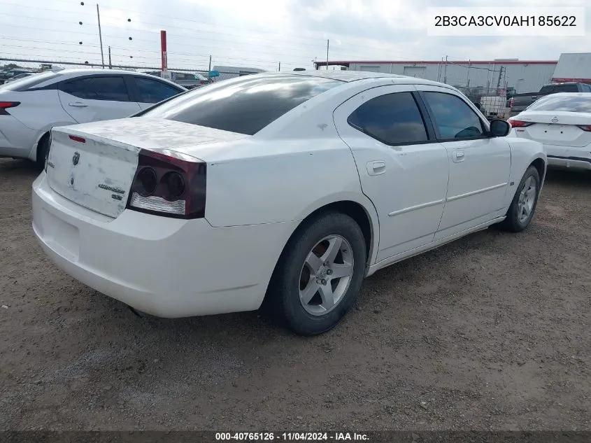 2010 Dodge Charger Sxt VIN: 2B3CA3CV0AH185622 Lot: 40765126