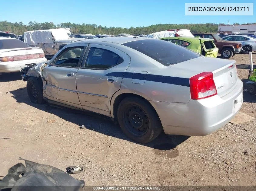 2010 Dodge Charger Sxt VIN: 2B3CA3CV5AH243711 Lot: 40830952