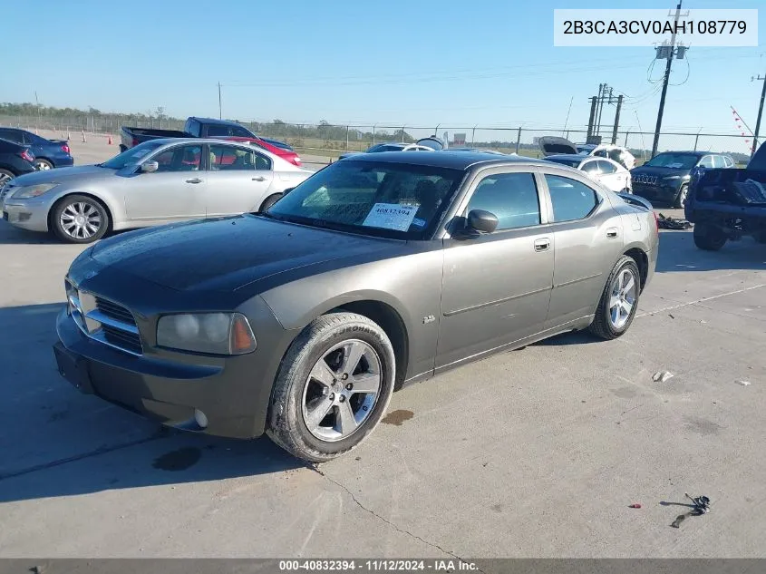 2010 Dodge Charger Sxt VIN: 2B3CA3CV0AH108779 Lot: 40832394