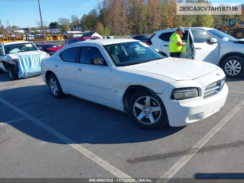 2010 Dodge Charger Sxt VIN: 2B3CA3CV7AH187156 Lot: 40847832