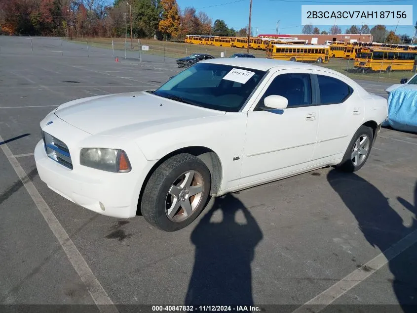 2010 Dodge Charger Sxt VIN: 2B3CA3CV7AH187156 Lot: 40847832