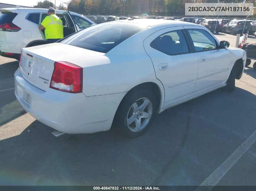 2010 Dodge Charger Sxt VIN: 2B3CA3CV7AH187156 Lot: 40847832