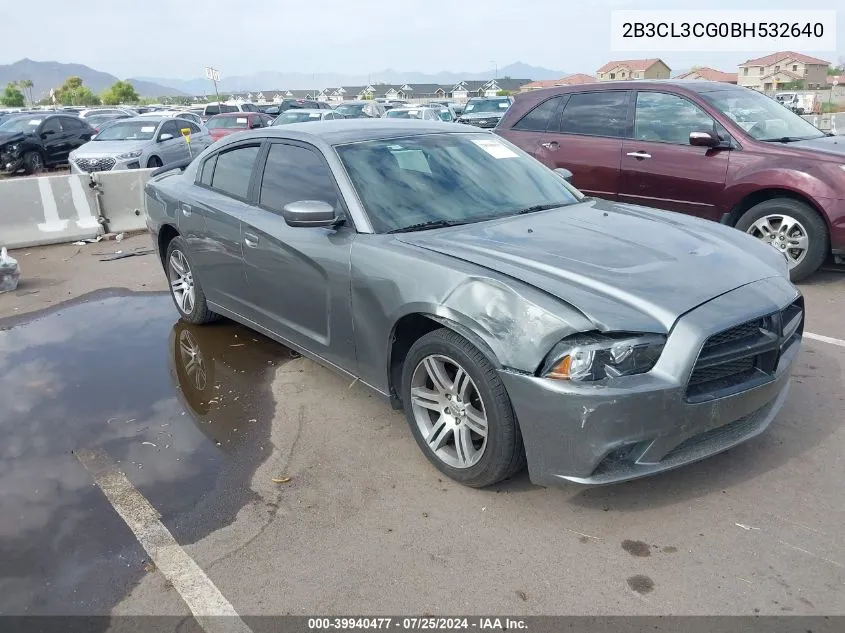 2011 Dodge Charger VIN: 2B3CL3CG0BH532640 Lot: 39940477