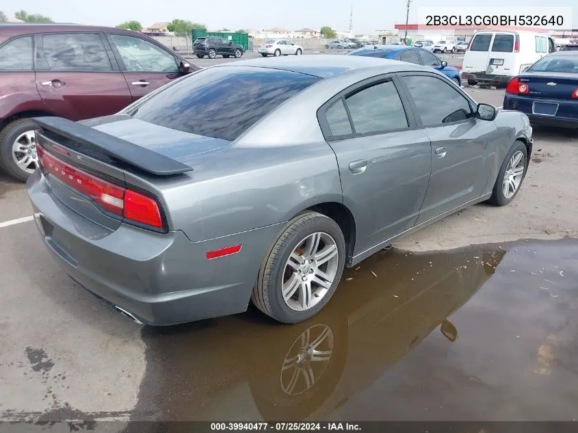 2011 Dodge Charger VIN: 2B3CL3CG0BH532640 Lot: 39940477