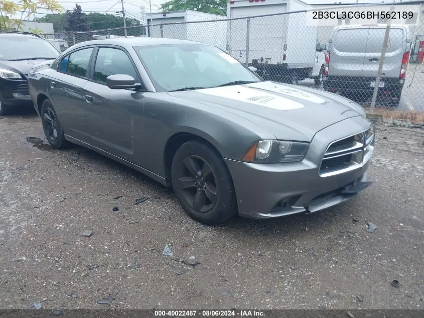 2011 Dodge Charger VIN: 2B3CL3CG6BH562189 Lot: 40022487