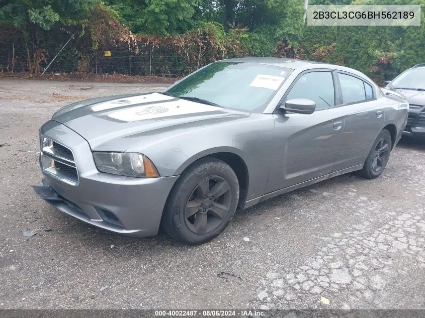 2011 Dodge Charger VIN: 2B3CL3CG6BH562189 Lot: 40022487