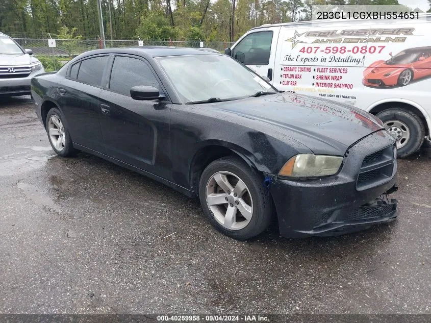 2B3CL1CGXBH554651 2011 Dodge Charger Police