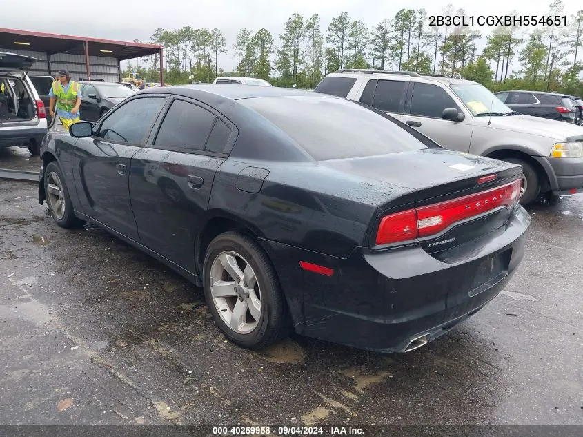 2B3CL1CGXBH554651 2011 Dodge Charger Police