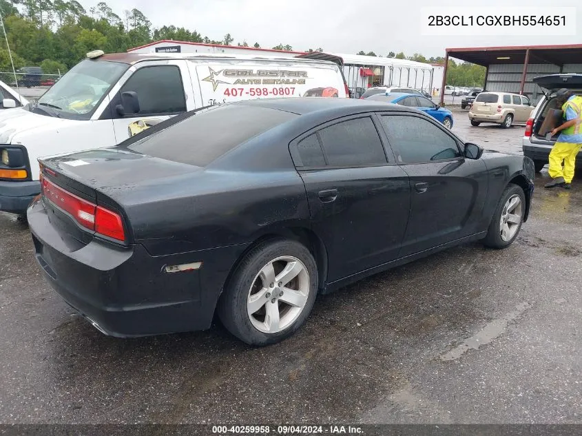 2B3CL1CGXBH554651 2011 Dodge Charger Police