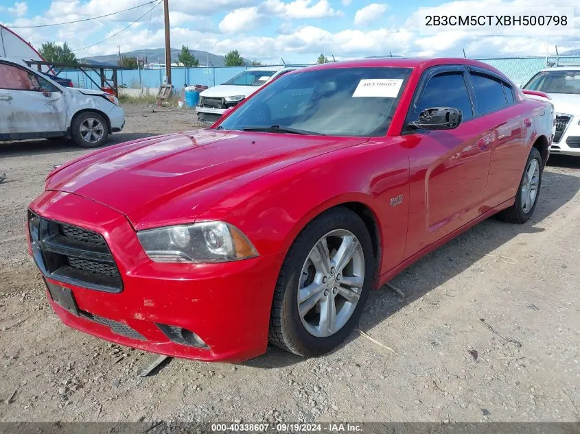 2011 Dodge Charger R/T VIN: 2B3CM5CTXBH500798 Lot: 40338607