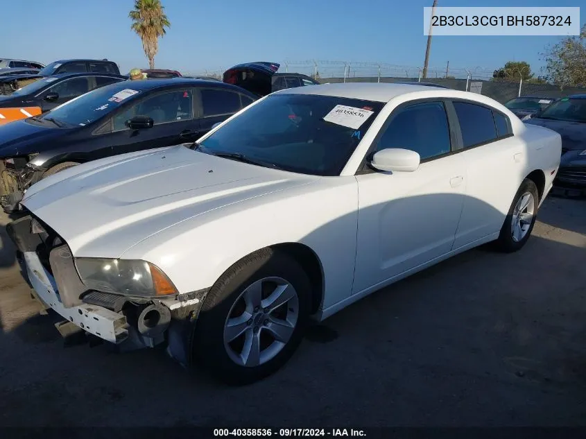 2011 Dodge Charger VIN: 2B3CL3CG1BH587324 Lot: 40358536