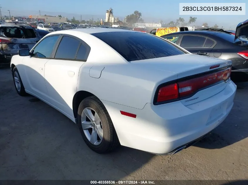 2011 Dodge Charger VIN: 2B3CL3CG1BH587324 Lot: 40358536