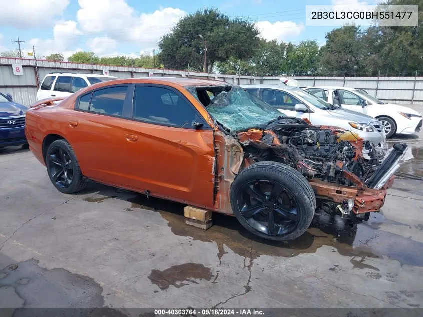 2B3CL3CG0BH551477 2011 Dodge Charger Se