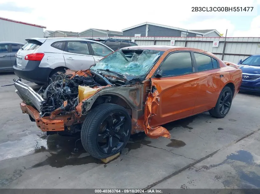 2B3CL3CG0BH551477 2011 Dodge Charger Se