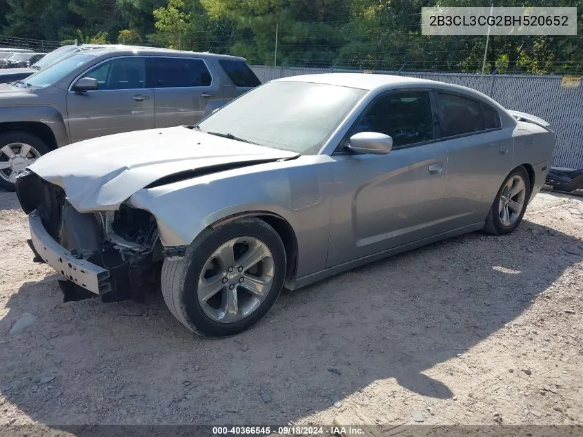 2011 Dodge Charger VIN: 2B3CL3CG2BH520652 Lot: 40366545