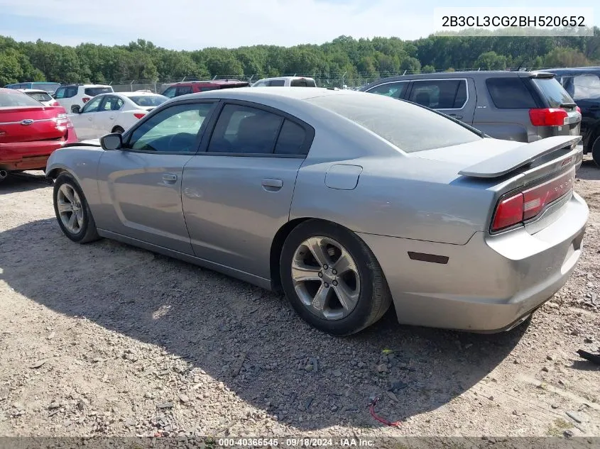 2011 Dodge Charger VIN: 2B3CL3CG2BH520652 Lot: 40366545