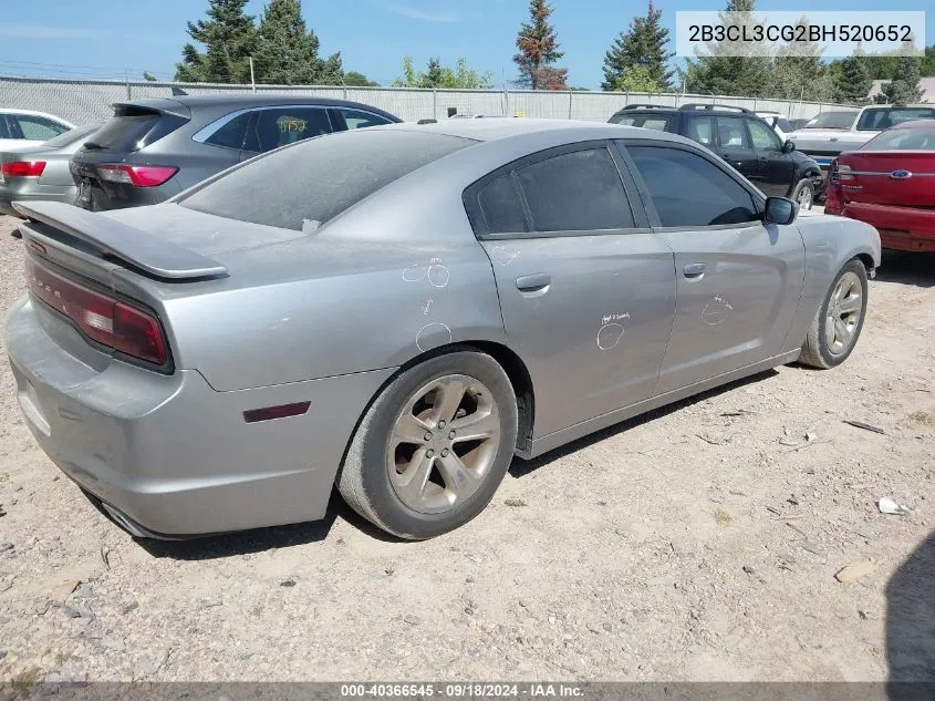 2011 Dodge Charger VIN: 2B3CL3CG2BH520652 Lot: 40366545