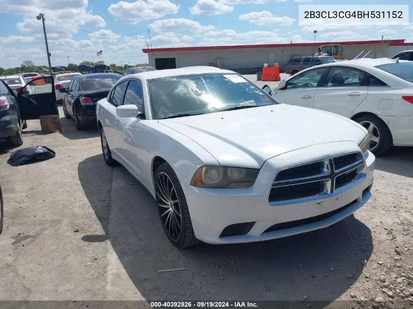 2011 Dodge Charger VIN: 2B3CL3CG4BH531152 Lot: 40392926