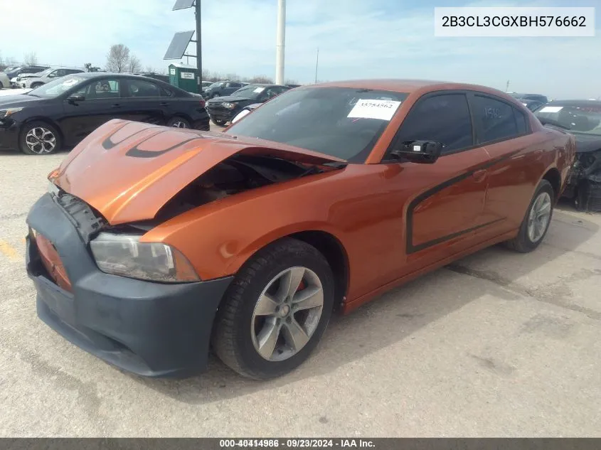 2011 Dodge Charger VIN: 2B3CL3CGXBH576662 Lot: 40414986