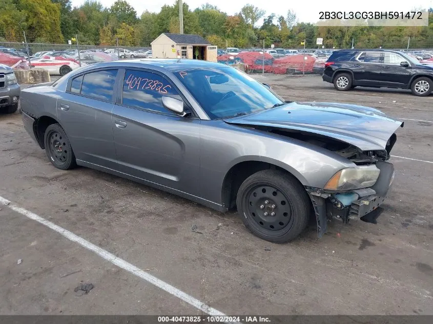 2011 Dodge Charger VIN: 2B3CL3CG3BH591472 Lot: 40473825