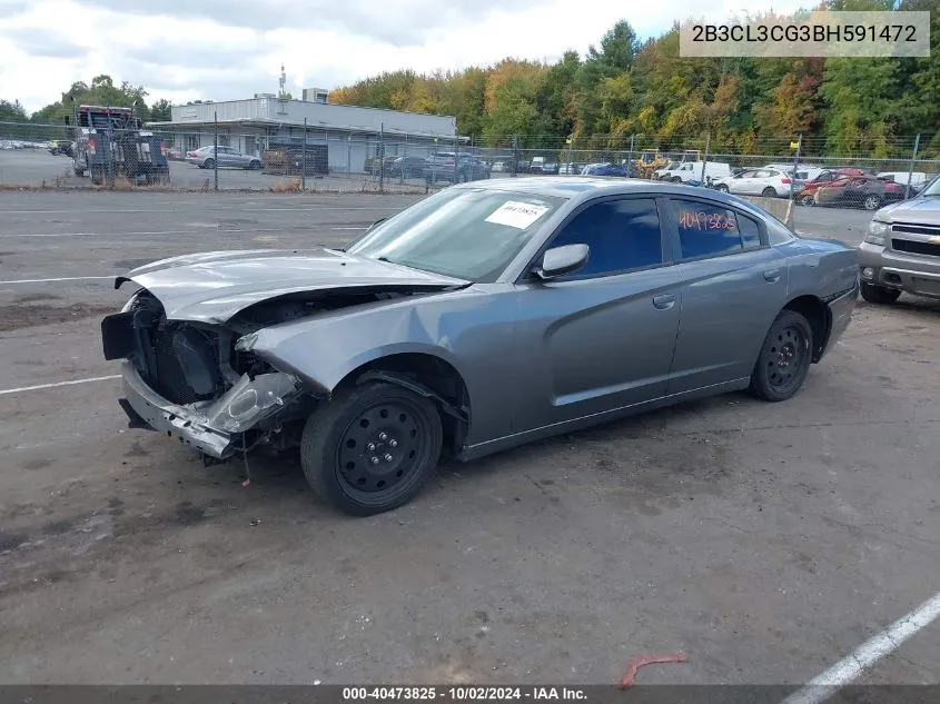 2011 Dodge Charger VIN: 2B3CL3CG3BH591472 Lot: 40473825