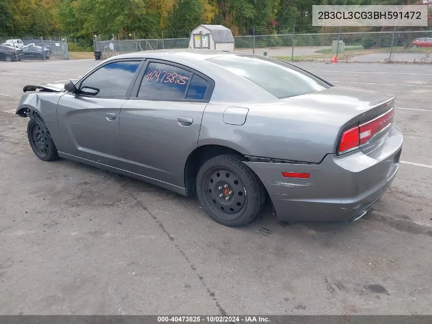 2011 Dodge Charger VIN: 2B3CL3CG3BH591472 Lot: 40473825