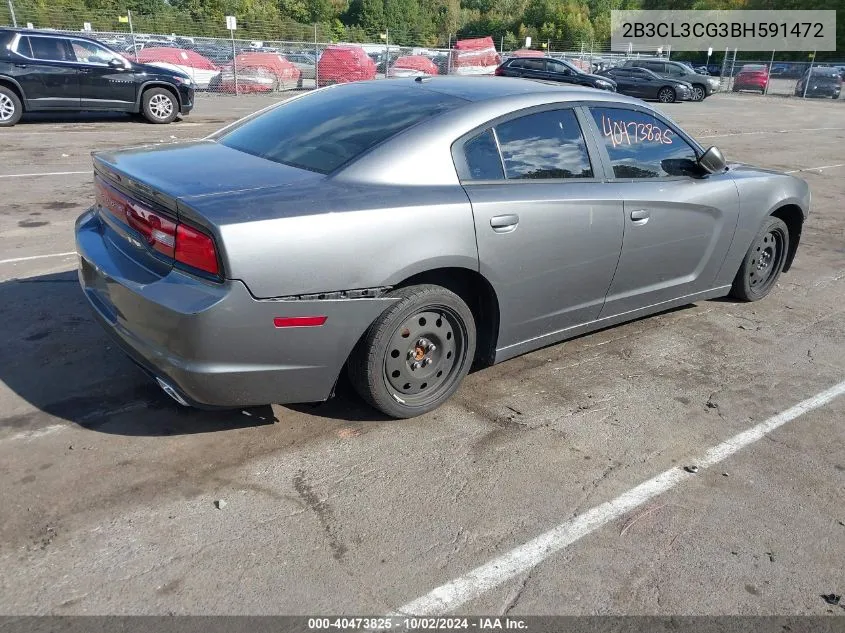 2011 Dodge Charger VIN: 2B3CL3CG3BH591472 Lot: 40473825