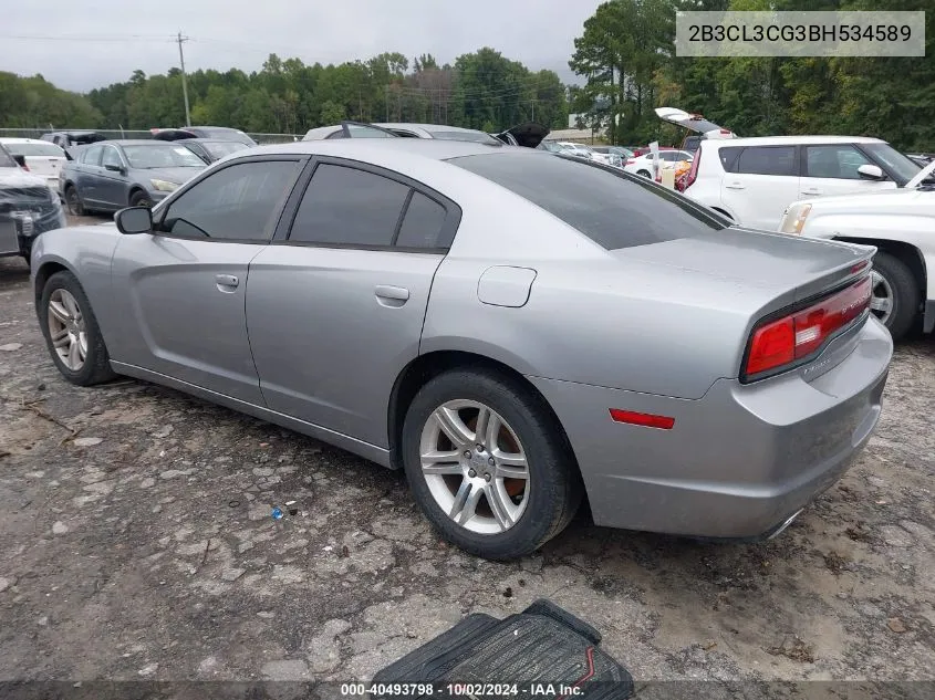 2011 Dodge Charger VIN: 2B3CL3CG3BH534589 Lot: 40493798