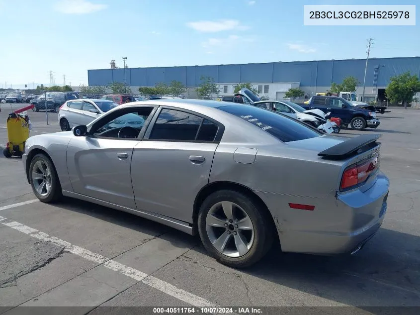 2011 Dodge Charger VIN: 2B3CL3CG2BH525978 Lot: 40511764