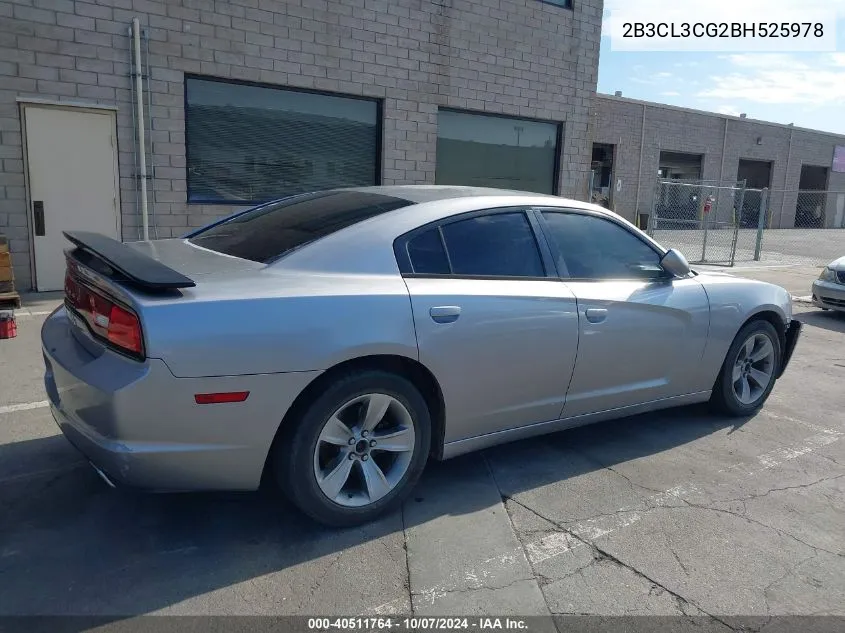 2011 Dodge Charger VIN: 2B3CL3CG2BH525978 Lot: 40511764