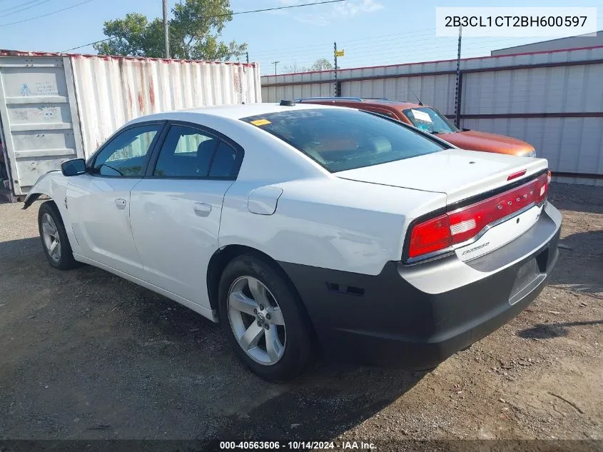 2B3CL1CT2BH600597 2011 Dodge Charger Police